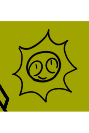 Apple and his friend (or enermy)
