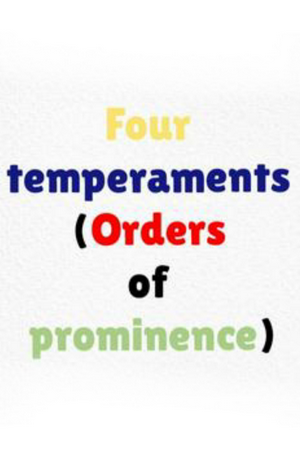 Four temperaments (Orders of prominence)
